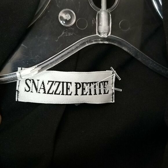 Snazzie Jacket Women's Small Petite Black Full Zip Long Sleeve Blazer Office - Picture 2 of 13